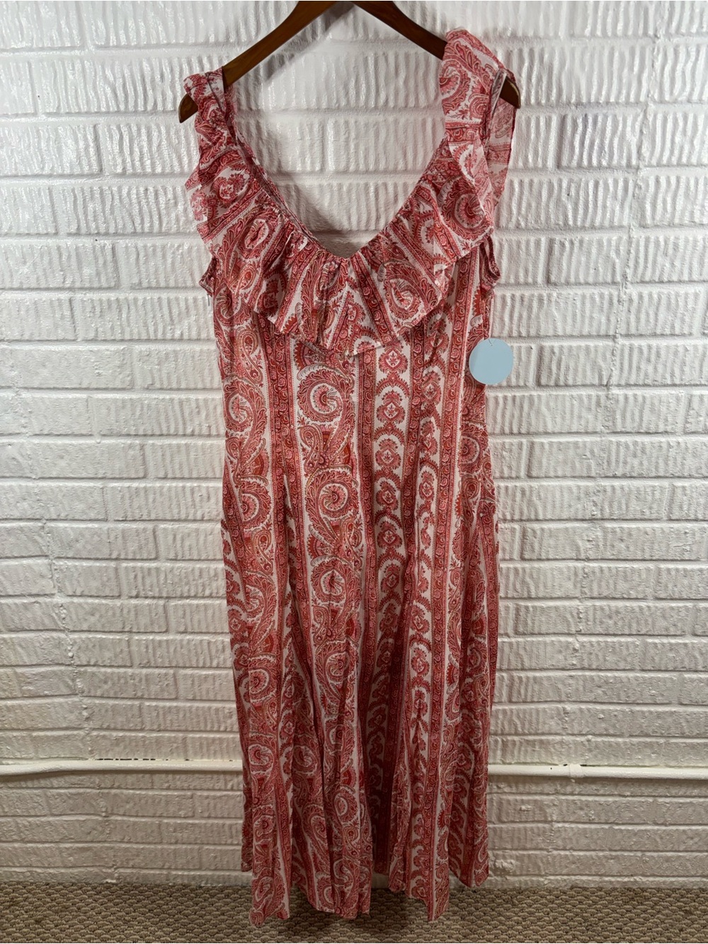 Hill House Home The Milani Dress in Coral Corsica Paisley XXL NWT - Picture 8 of 9